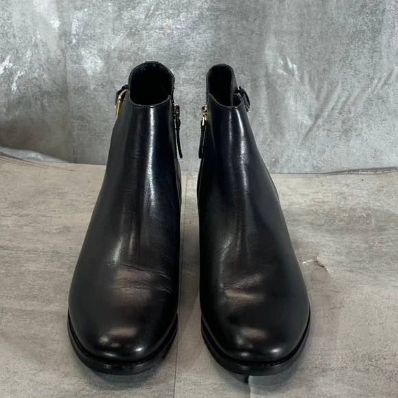 Cole Haan Women’s Black Leather Haidyn Block Heel Ankle Boots | Size 10 - Picture 2 of 9